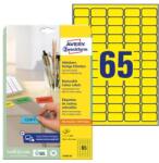 AVERY Etikett AVERY L4793-20 38, 1x21, 2mm sárga 1300 címke/doboz 20 ív/doboz (L4793-20) - nyomtassingyen