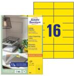AVERY Etikett AVERY 3455 105x37mm univerzális sárga 1600 címke/doboz 100 ív/doboz (3455) - nyomtassingyen