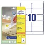 Avery Etikett címke, 96x50, 8mm, 25lap 10 címke/lap visszaszedhető Avery (L4744REV-25) - nyomtassingyen
