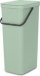 Brabantia Coș cu sistem de separare a deșeurilor Sort & Go 40 l verde de jad (212826) Cos de gunoi