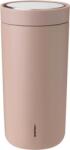 Stelton Cană termică To-Go Click 400 ml roz murdar din oțel dublu (685-50)