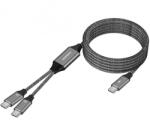  Cablu Intelligent fast charging USB type C la 2 x USB type C 1m, ku31pow02 (KU31POW02)