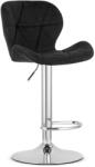  Scaun de bar negru WEST VELVET