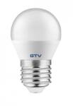 GTV LED fényforrás, E27, kisgömb forma, SMD2835, 6W, 470lm, 52mA, 4000K, 160°, 230V/AC (GTV-LD-SMNGB45C-60) (GTV-LD-SMNGB45C-60)