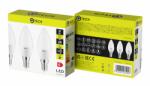 GTV LED fényforrás G-TECH, E14, C37, Gyertya 5W, 400lm, 54mA, 220-240V/AC, 4000K, 3db/ csomag (GTV-GT-C37NW5W-3) (GTV-GT-C37NW5W-3)