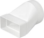 airRoxy Egyenes átalakító, kör alakúból téglalap, kör átm: 100mm, téglalap: 55x138 mm, ABS (AIR-02-401) (AIR-02-401)