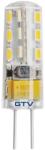 GTV LED fényforrás G4, A-G, 1, 1W, 100lm, 3000K, DC12V, 360° (GTV-LD-G4SI115-32) (GTV-LD-G4SI115-32)