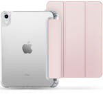 Apple iPad 10.9 (2022) / iPad 11 (2025), mappa tok, közepesen ütésálló, érintőceruza tartó, érintőceruza nélkül, átlátszó hátlap, Smart Case, TP SC Pen Holder Hybrid, rózsaszín