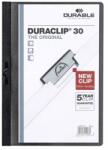 DURABLE Dosar plastic A4 cu clema pivotanta, 30 coli, negru, DuraClip DURABLE (DB220001)