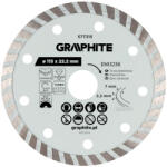 GRAPHITE Gyémánt vágókorong 115x22.2mm, turbo, száraz (57T315) - storeplace