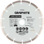 GRAPHITE Gyémánt vágókorong 180x25, 4mm, szegmenses, száraz (57T312) - storeplace