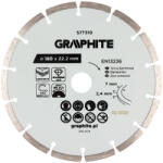 GRAPHITE Gyémánt vágókorong 180x22.2mm, szegmenses, száraz (57T310) - storeplace