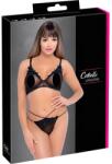 Cottelli Collection - átlátszó, csipkés melltartó szett (fekete) (22140241041) - shop