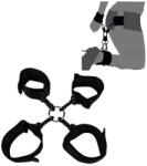 Loving Joy Hogtie szett levehető bokára és csuklóra rögzíthető X alakú bilincsekkel