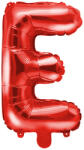 PartyDeco E betű mini fólia lufi - 35 cm piros