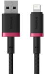 Baseus Cablu Baseus Dura Series USB to Lightning, Fast Charging, 480Mbps, 2.4A, Nylon, 1m - Red Black