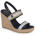 Tommy Hilfiger Szandálok / Saruk GOLDEN WEBBING WEDGE Tengerész 41