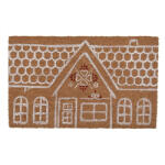 Clayre & Eef Lábtörlő 75x45cm, kókusz-PVC, mézeskalács házikó (GBBMC-2)