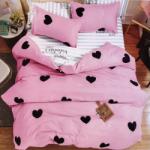 idealisotthon Szívecskés 6 részes ágynemű - rózsaszín (IO-SY-BL-HTS-6-PK)