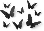  Paper Moth Decoration, black, 6-12cm (1 pkt / 30 pc. ) (DNT12)