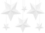  Dekorációs csillagok, fehér (1 db / 6 db) (DWG1-008)