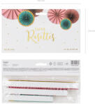  Dekoratív rozetták, bordó, 26-43 cm (1 db / 3 db) (RPK25-086)