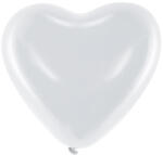  Léggömbök 10'' szívek, pasztell fehér (1 db / 100 db. ) (091M)