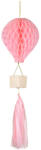  Méhsejt dekoráció, Hőlégballon , rózsaszín (DB3-081)