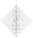  Méhsejt dekoráció Gyémánt alak, fehér, 30cm (DH30-008)