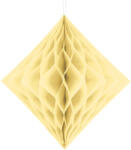  Méhsejt dekoráció Gyémánt alak, krém, 30cm (DH30-079)