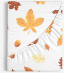 Goldea cearceaf de pat cu elastic din bumbac - frunze de toamnă 120 x 200 cm