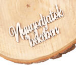 Valex Decor 4db. "Nyugodjatok Békében" felirat fából 10 x 5cm - Fehér (MT12-54)