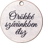 Valex Decor 5db. "Örökké szívünkben élsz" feliratos dekor fa tábla 5cm (GV03-406)