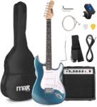 Max Music Set chitara electrica cu amplificator 40W si geanta de transport, albastru, MAX GigKit (173.227)