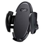 Awei X38 autós tartó (szellőzőre, automata, karbon minta, 4-6.8" méret) FEKETE Huawei P60 Pro, Asus ROG Phone 7, Xiaomi Redmi A2 Plus (X38_B)