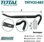 Total tools Щанга тип кози крак TOTAL THT431482 Industrial, 1200x30x16мм, 30-68 ° (UNI-07680)