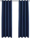  Draperii opace cu inele metalice, 2 buc, albastru, 140 x 245 cm (134452)