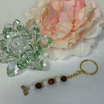  Goldfluss-Fehér Jáde ásvány Love Kulcstartó