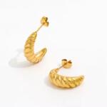 Joolim Jewelry Golden Swirl - 18K aranyozott, hipoallergén, rozsdamentes acél