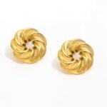 Joolim Jewelry Solstice Hoops - 18K aranyozott, hipoallergén, rozsdamentes acél