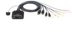 ATEN CS22DP 2-Port USB DisplayPort Cable KVM Switch with Remote Port Selector (CS22DP) - primatinta