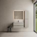 MARMY CODE 90x46x50 függesztett alsószekrény, 2 fiók, laminált (mosdó nélkül) Light Taupe 20 20 22 09 00 75 (20 20 22 09 00 75)