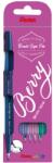 Pentel Brush Sign Pen marker, Rugalmas hegy, 4 berry szín/készlet, Kalligráfiához, Kontúr (PESES15B4)