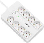 Technik 8 Plug + 2 USB 1,5 m Switch (TP1255)