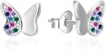 Agato Ezüst fülbevaló Pillangók színes cirkónium kövekkel AGT-E170PC