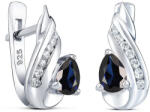 Silvego Ezüst fülbevalók szintetikus zafírral Valeria QRE04S