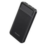 Awei p5k vésztöltő 2 usb+2 type-c aljzat, 10000mah, 22.5w, pd gyorstöltő, fekete (P5K)