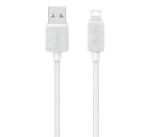 USAMS KY adatkábel (USB - lightning, 2.4A, gyorstöltő, 100cm) FEHÉR Apple IPAD mini / iPod touch 5 / IPAD mini 4 (SJ689USB02) (SJ689USB02)