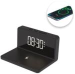Welora Ébresztőóra, vezeték nélküli töltőalap, 10W, LCD képernyő, fekete (JM1230835)