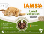 Iams 24x85g IAMS Advanced Nutrition Grain Free Land Collection szószban nedves macskatáp